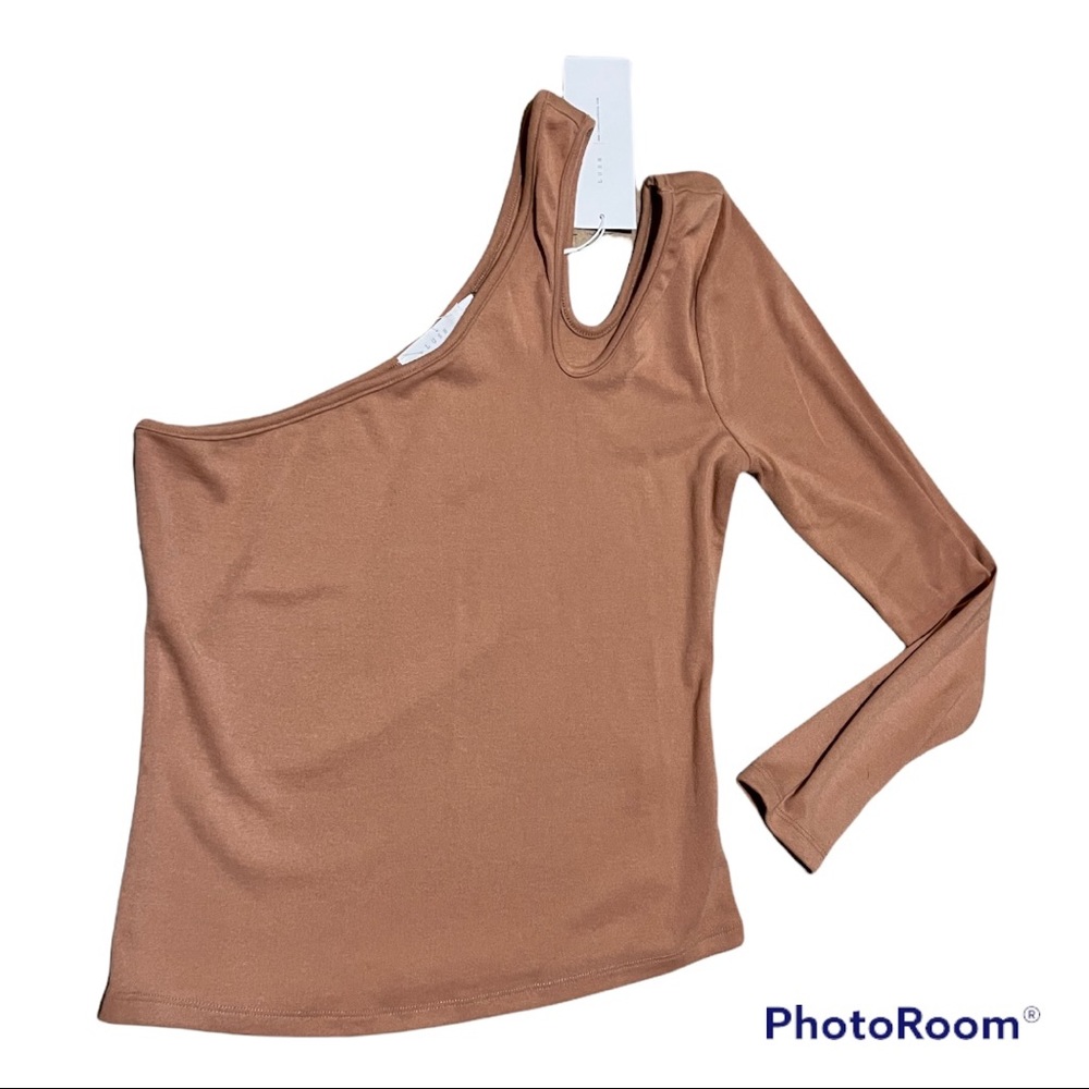 Lush cold shoulder long sleeve top